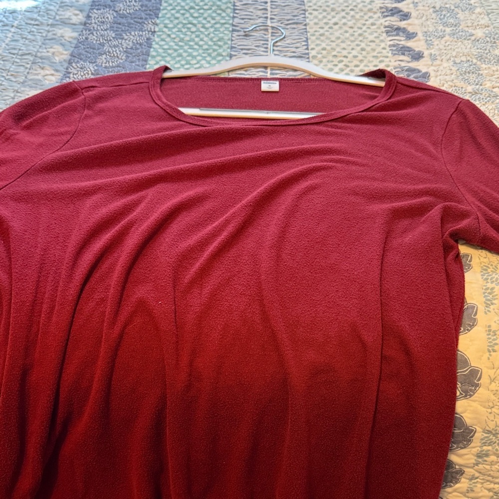 Old Navy Rich Burgundy Long Sleeve Top